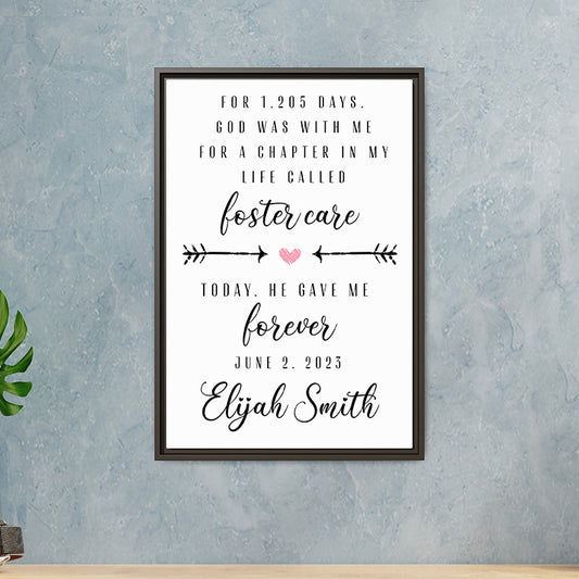 Personalized Adoption Day Sign – Custom Gotcha Day Gift, Adopted Sign, Adoption Announcement Wood Frame, Foster Care Adoption Sign, Christian Adoption, Adoption Sign for Blended Families