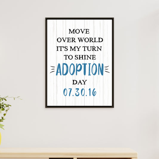 Personalized Adoption Day Sign with Dates - Custom Gotcha Day Canvas Wall Art for Nursery or Home Décor - Thoughtful Gift for Adopted Child or New Family