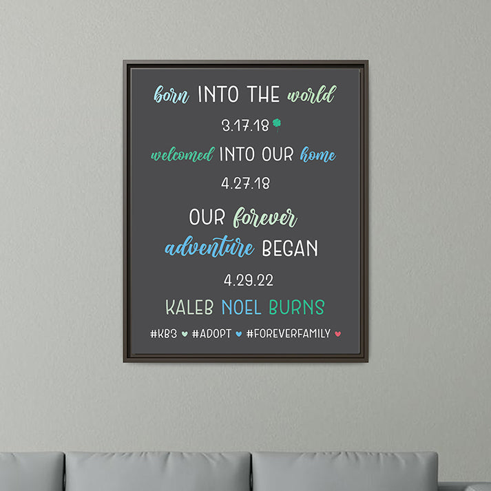 Custom Adoption Sign - Personalized Gotcha Day, Forever Family Announcement, Adoption Day Gift, Foster Care Finalization Keepsake, Adoption Party Photo Prop, Rustic Christian Adoption Decor