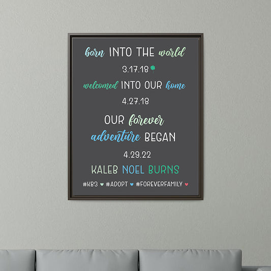 Custom Adoption Sign - Personalized Gotcha Day, Forever Family Announcement, Adoption Day Gift, Foster Care Finalization Keepsake, Adoption Party Photo Prop, Rustic Christian Adoption Decor