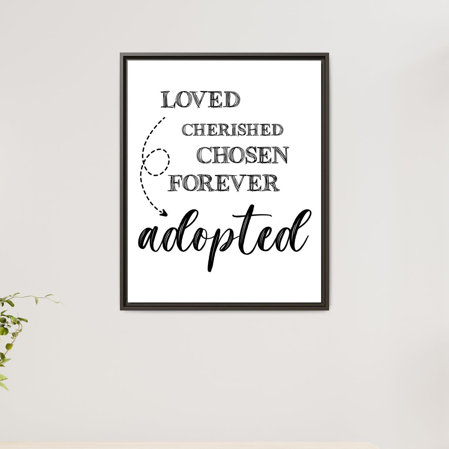 Custom Adoption Day Sign - Personalized Adoption Day Sign - Meaningful Gift for Parents - Inspirational Adoption Wall Art