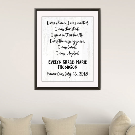Personalized Adoption Day Sign - Custom Officially Adopted Wall Art - Courtroom Adoption Sign - Adoption Gift for Parents - Custom Family Gift
