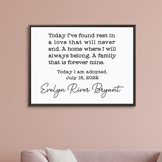 Personalized Adoption Day Signs – Custom Adoption Day Sign for Baby, Child – Foster Care Adoption Wall Art – Adoption Celebration Gift – Gotcha Day Sign