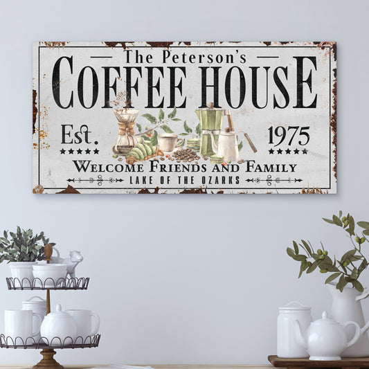 Personalized Coffee Bar Sign - Custom Rustic Coffee Bar Sign - Farmhouse Coffee Station Wall Decor