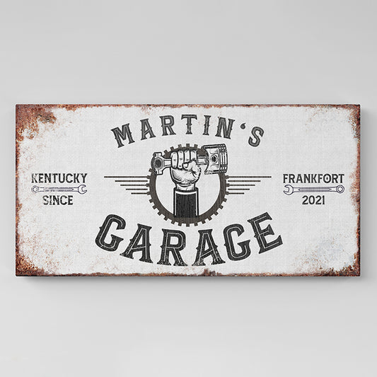 Personalized Garage Sign | Custom Name Wooden Garage Decor | Man Cave Sign | Workshop Wall Art | Gifts for Dad & Mechanics | Large Outdoor & Indoor Name Signs