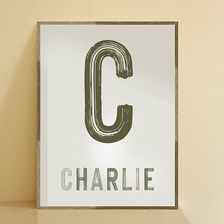 Personalized Monogrammed Wall Art - Custom Name Sign, Children’s Room Door Sign, Nursery Wall Décor, Birth Gift, Custom Letter Prints for Kids, Baby Shower Gift, Initial Name Print