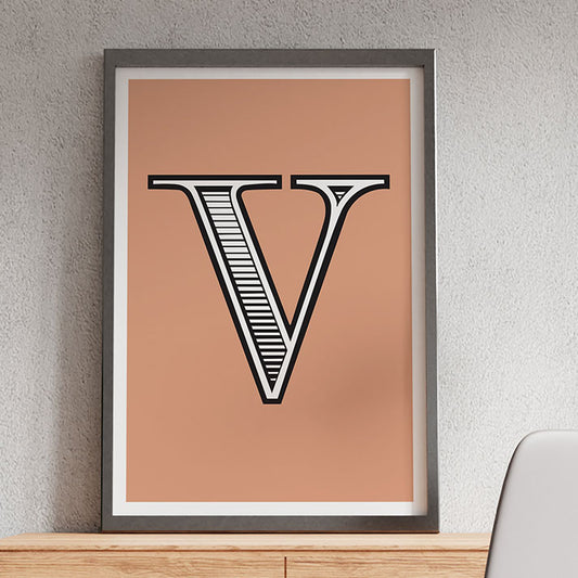 Personalized Monogrammed Wall Art | Modern Lowercase Name Initial Print | Custom Typography Art for Home Decor | Scandinavian Inspired Wall Art | Monochrome Letter Poster