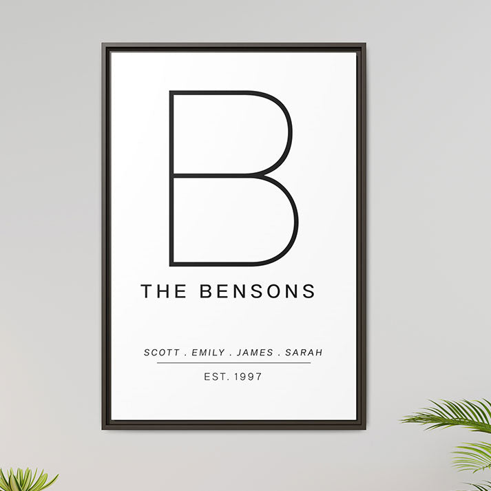 Personalized Monogrammed Wall Art | Custom Monogram Print | Housewarming Gift | Farmhouse & Modern Wall Art | Living Room & Nursery Decor | Custom Name Printable | Personalized Gifts