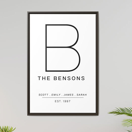 Personalized Monogrammed Wall Art | Custom Monogram Print | Housewarming Gift | Farmhouse & Modern Wall Art | Living Room & Nursery Decor | Custom Name Printable | Personalized Gifts