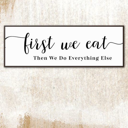 Personalized Dining Room Signs - Custom Farmhouse Dining Room Decor, Modern Minimalist Wall Art for Wedding, Family, Anniversary, Thanksgiving, and Christmas Gift