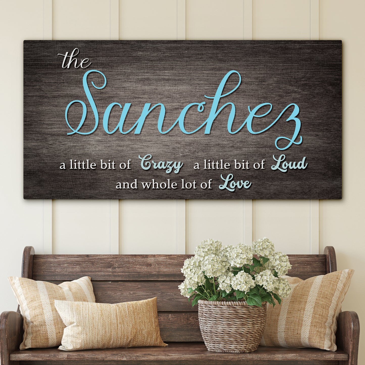 Custom Family Last Name Sign - Personalized Family Last Name Sign - Wall Decor for Farmhouse, Lake House, Beach House - Perfect Gift for Couples, Parents, Grandparents