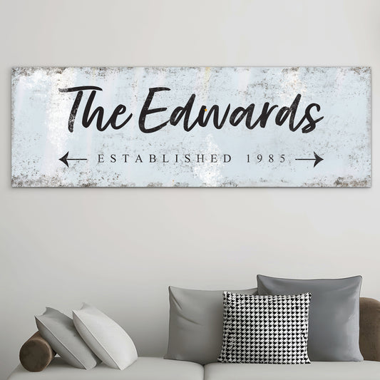 Personalized Family Name Established Sign - Custom Rustic Family Name Est Signs Wall Art for Home Décor, Wedding or Newlywed Gift