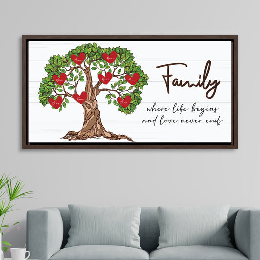 Personalized Family Tree Sign with Names - Custom Family Tree for Wall Decor - Unique Mother’s Day Gift for Mom or Grandma