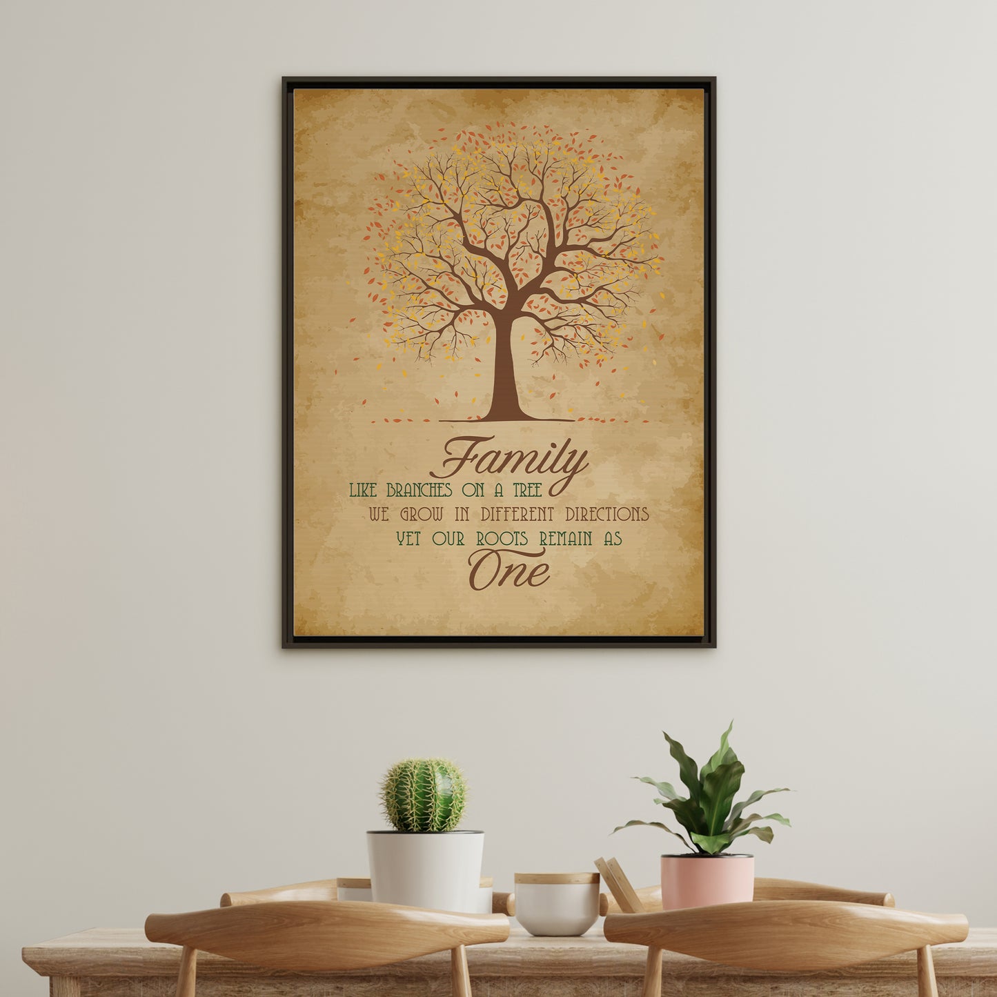 Personalized Family Tree Sign with Quote - Custom Family Name Wall Art, Family Tree Decor with Names, Rustic Home Decor Sign, Family Art and Quote for Living Room or Entryway