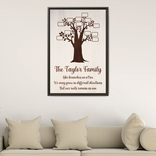Personalized Family Tree Sign - Custom Wall Decor & Hanging with Family Name Tree Sign- Unique Gift for Mom, Parents, or Anyone