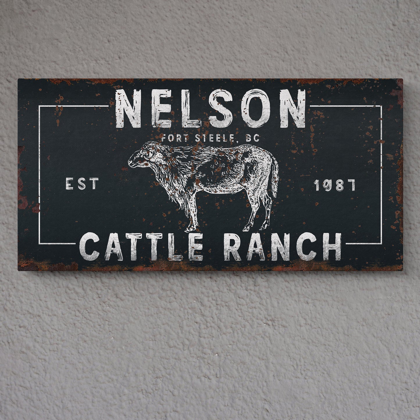 Personalized Farmhouse Signs - Custom Farmhouse Signs – Fluffy Highland Cattle Ranch Decor – Rustic Floral Watercolor Cow Print – Scottish Farm Animal Poster – Gift for Mum, Dad, Grandparents, or Housewarming