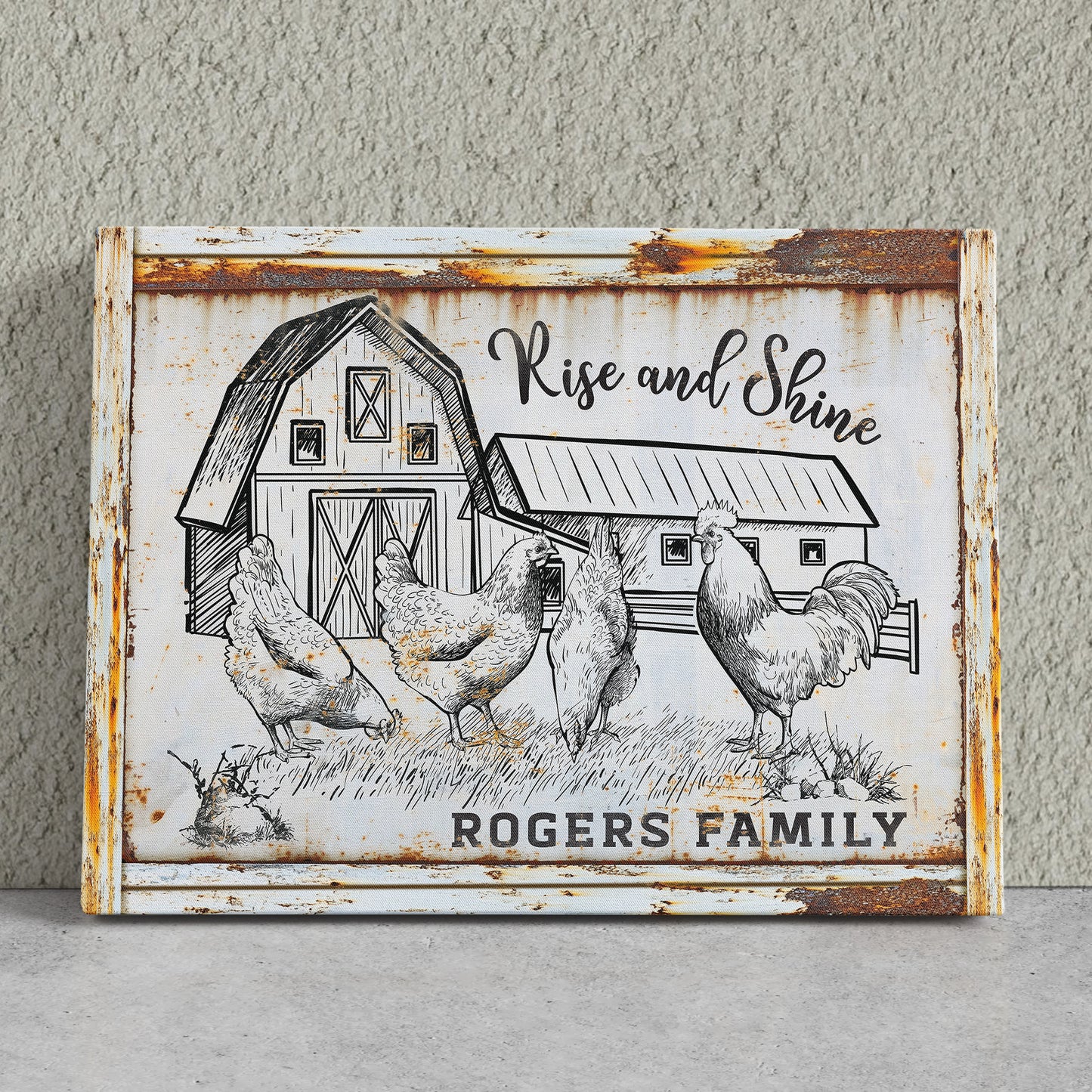 Personalized Farmhouse Sign – Custom Farmhouse Sign with Family Name – Unique Scottish Cattle Ranch Poster - Farmhouse Decor Prints - Floral Watercolor Cow Paintings