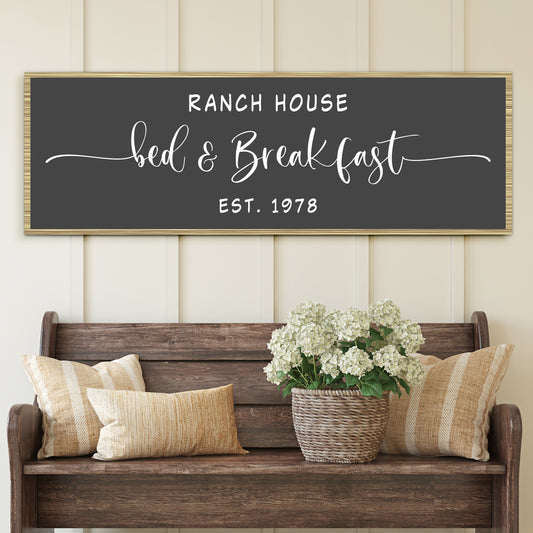 Personalized Farmhouse Sign | Custom Farmhouse Bedroom Wall Decor | Family EST Established Sign | Rustic Bedroom Wall Art | Vintage Farmhouse Sign | Above Bed Artwork | Housewarming Gift Idea