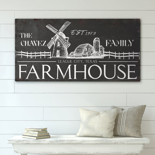 Custom Farmhouse Sign | Personalized Farmhouse Rustic Wall Art | Vintage & Modern Decor | Established Date Sign | Chicken Coop & Cattle Ranch Signs