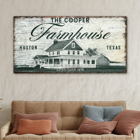 Personalized Farmhouse Sign with Family Name & Established Date | Custom Rustic Farm Decor for Kitchen, Yard, or Entryway | Cattle Ranch, Homestead, Farmstead Art | Vintage Style | Housewarming Gift