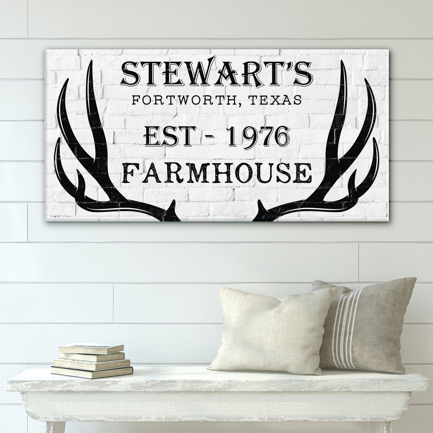 Custom Farmhouse Sign – Personalized Farmhouse Wall Art, Rustic Cattle Ranch Decor, Western Farmhouse Style, Large Vintage Country Farmhouse Wall Sign