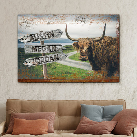 Personalized Farmhouse Sign| Custom Welcome Sign for Farmhouse Front, Ranch, or Kitchen | Cattle Ranch Homestead Wall Art