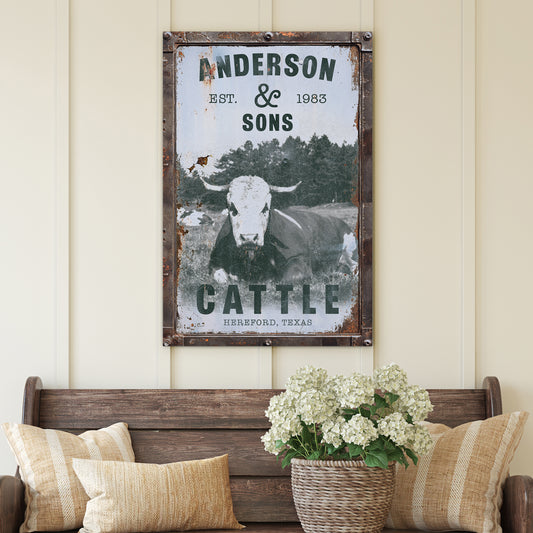 Personalized Rustic Farmhouse Sign - Custom Wooden Framed Wall Decor for Barn, Homestead, or Country Farmhouse - Vintage Distressed Style Farm Sign