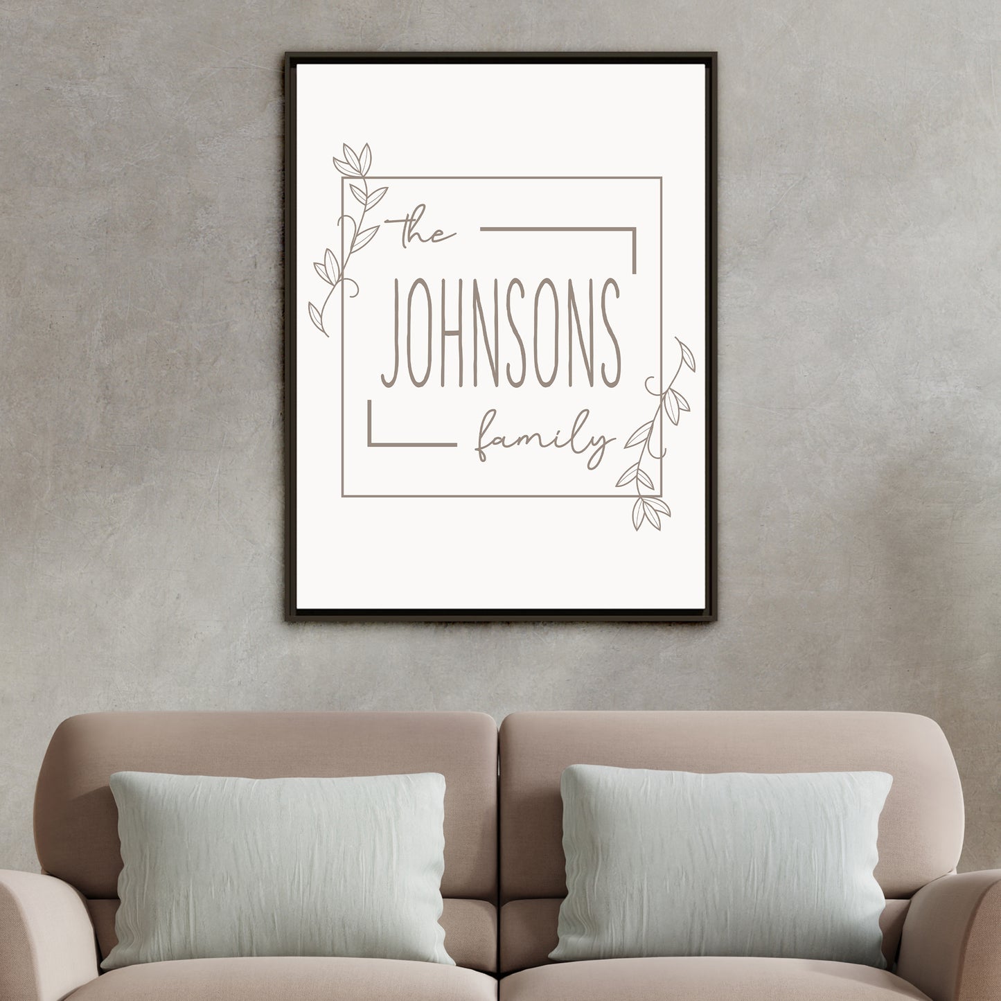 Custom Monogram Family Last Name Sign - Personalized Established Name Monogram - Initial Monogram for Wedding, Anniversary - Mini Rustic Family Name Wall Décor