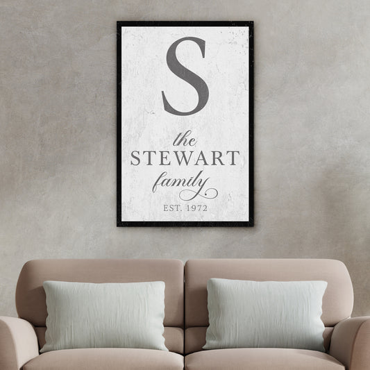 Personalized Monogram Family Last Name Sign - Custom Monogram Family Last Name Sign - Home Decor Gift for Weddings, Anniversaries, Vacation Homes, Pet Lovers