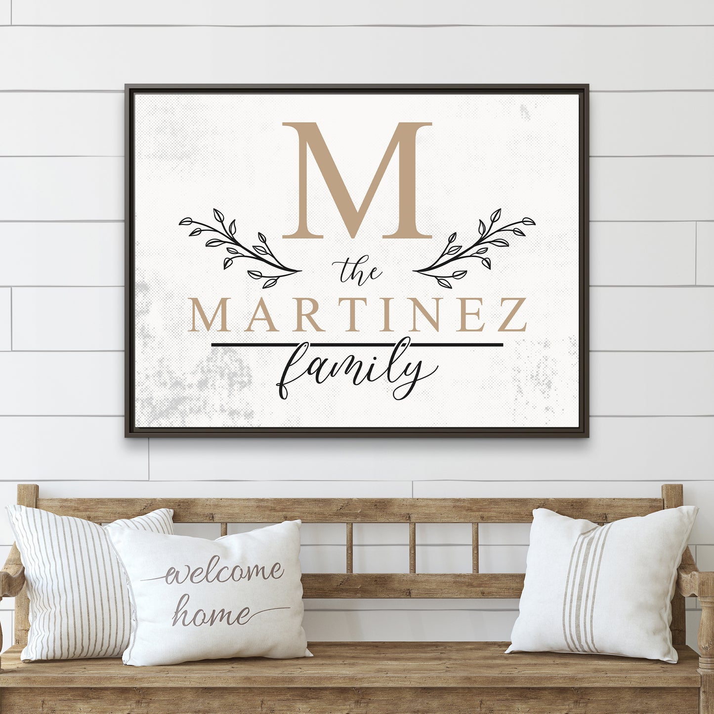 Personalized Family Monogram Sign with Last Name - Custom Farmhouse Porch Decor, Rustic Family Name Wall Art, Personalized Initial Wood Sign for Home