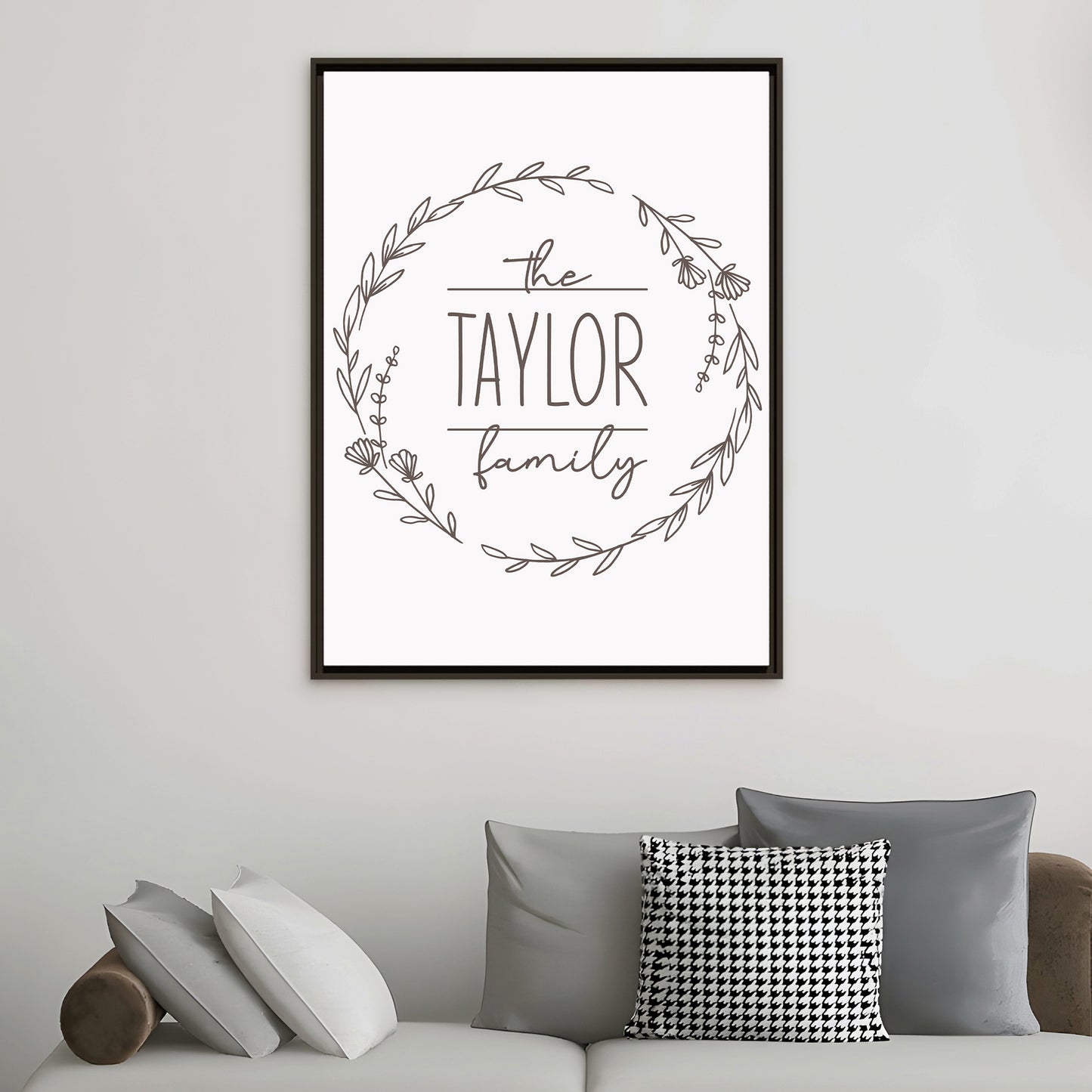 Personalized Monogram Family Last Name Sign - Custom Wedding Gift, Mini Anniversary Name Sign, Rustic Family Name Wall Décor for Home