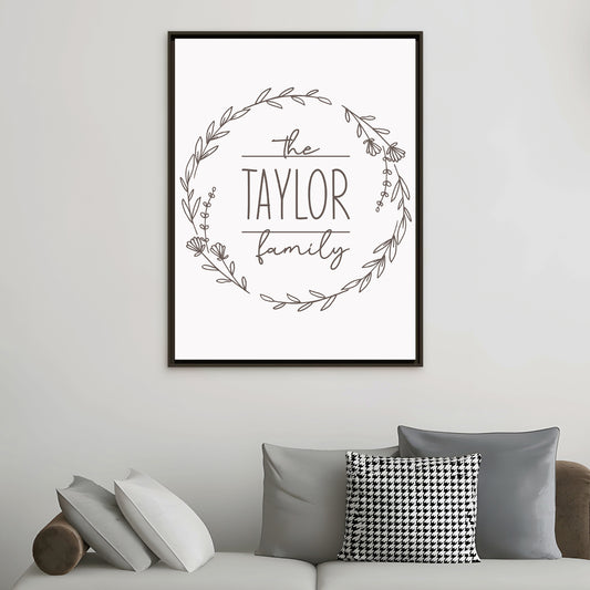 Personalized Monogram Family Last Name Sign - Custom Wedding Gift, Mini Anniversary Name Sign, Rustic Family Name Wall Décor for Home