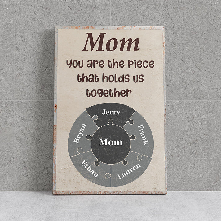 Personalized Mothers Day Sign – Custom Mothers Day Gift for Mom, Gift from Children to Mom, Rustic Home Decor with Custom Name or Quote