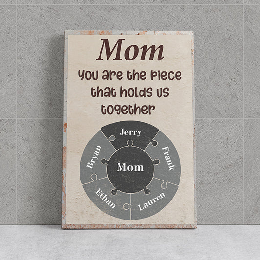 Personalized Mothers Day Sign – Custom Mothers Day Gift for Mom, Gift from Children to Mom, Rustic Home Decor with Custom Name or Quote