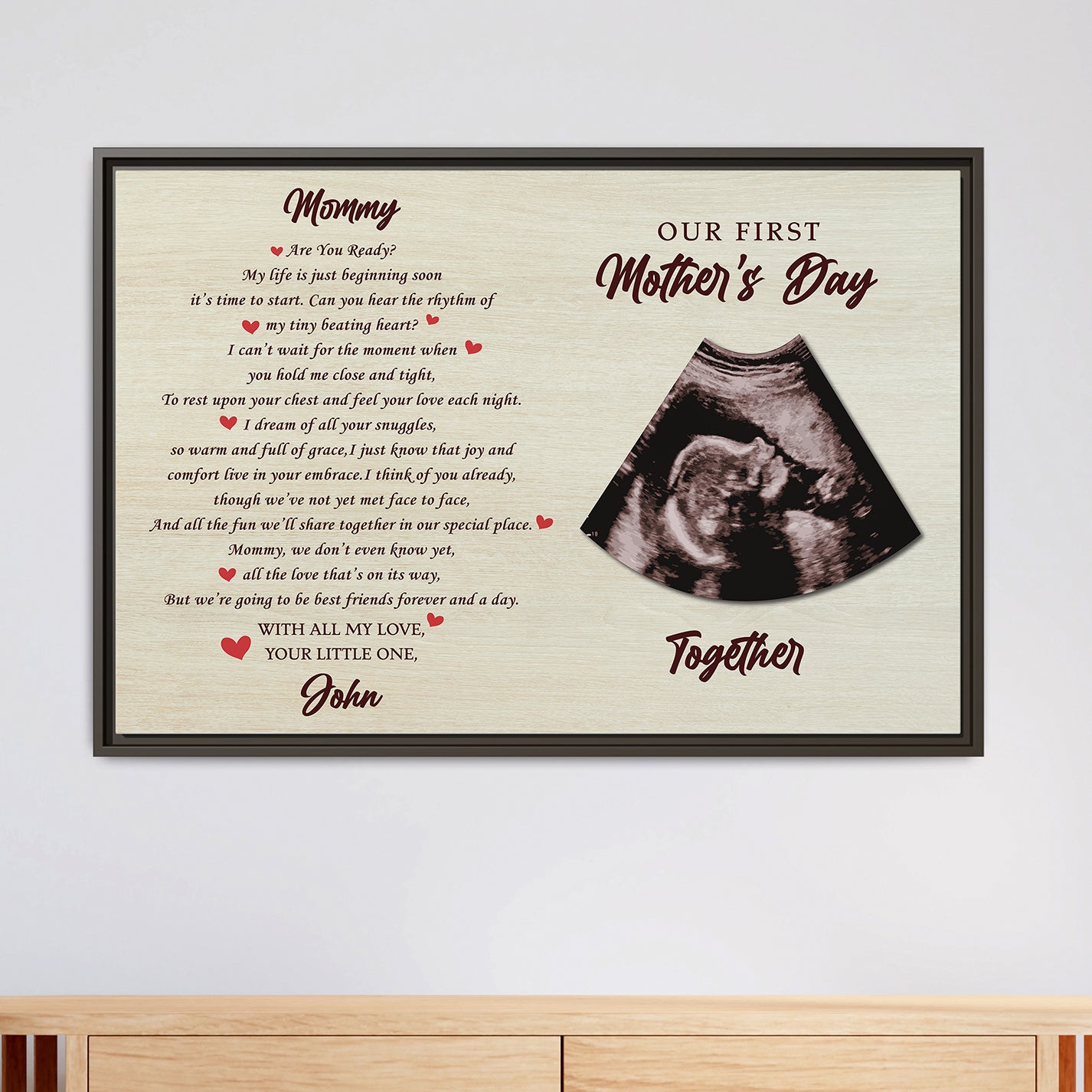 Custom Mothers Day Sign – Personalized Wall Art with Kids' Names & Birth Month – Unique Gift for Mom, Grandma, Mimi, Nana – Engraved Farmhouse Decor from Children or Husband