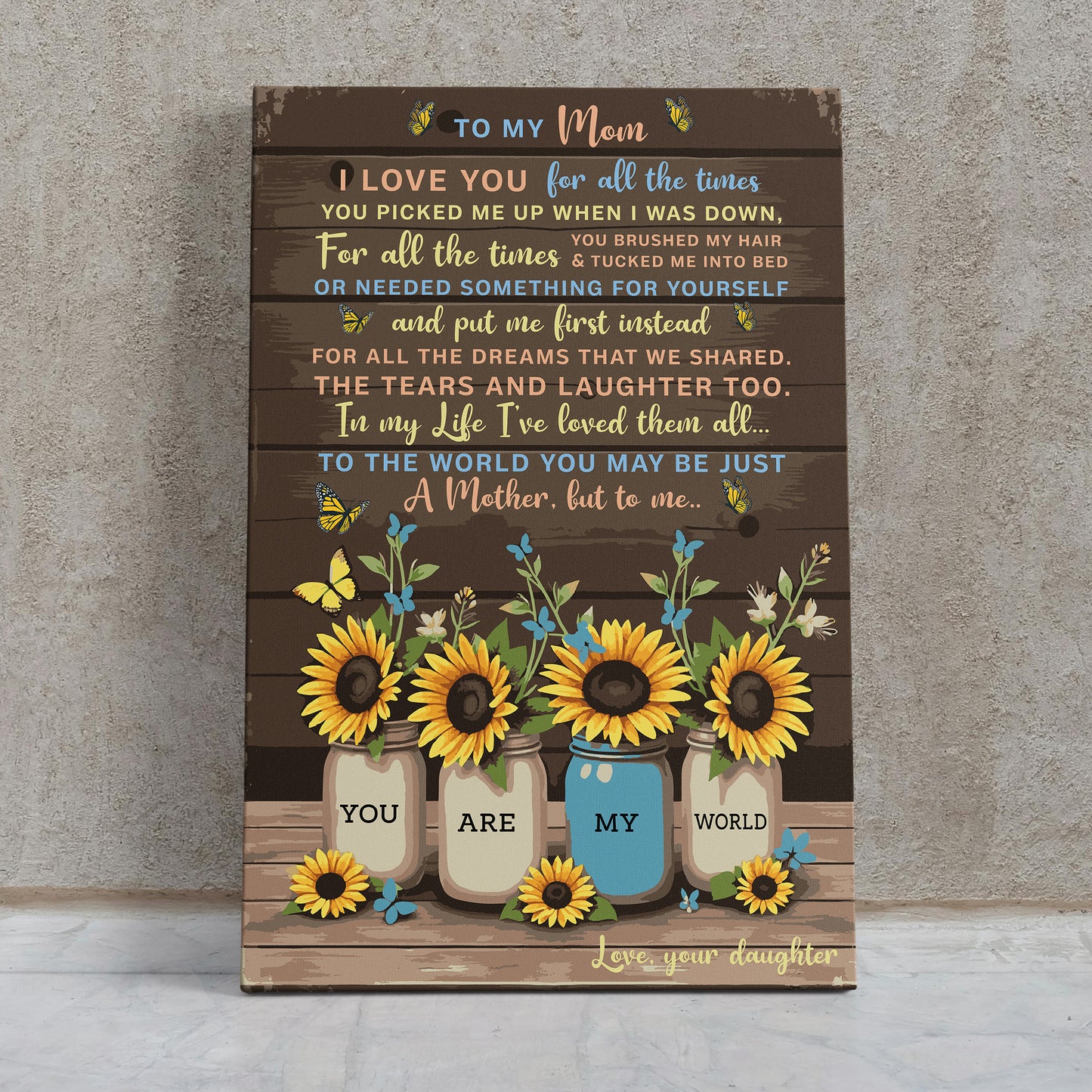 Personalized Mothers Day Sign – Custom Gift for Mom, Grandma, or Nana – Best Birthday Gift, Mother’s Day Gift from Kids or Daughter, Home Decor for Mom