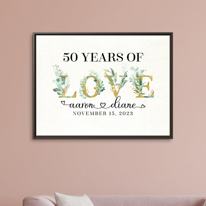 Personalized Anniversary Signs - Couple Names Heart Print, Custom Printable Wall Art, Romantic Valentine’s Day, Anniversary, Wedding Gift, Engagement Present, Name Print for Bedroom Décor