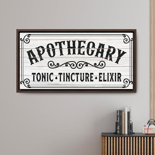 Personalized Apothecary Sign – Custom Vintage Halloween Wall Art, Witchy Gothic Decor, Spooky Tonic Elixir Tincture Sign for Apothecary Shop, Kitchen or Party – Witchcraft Halloween Decor