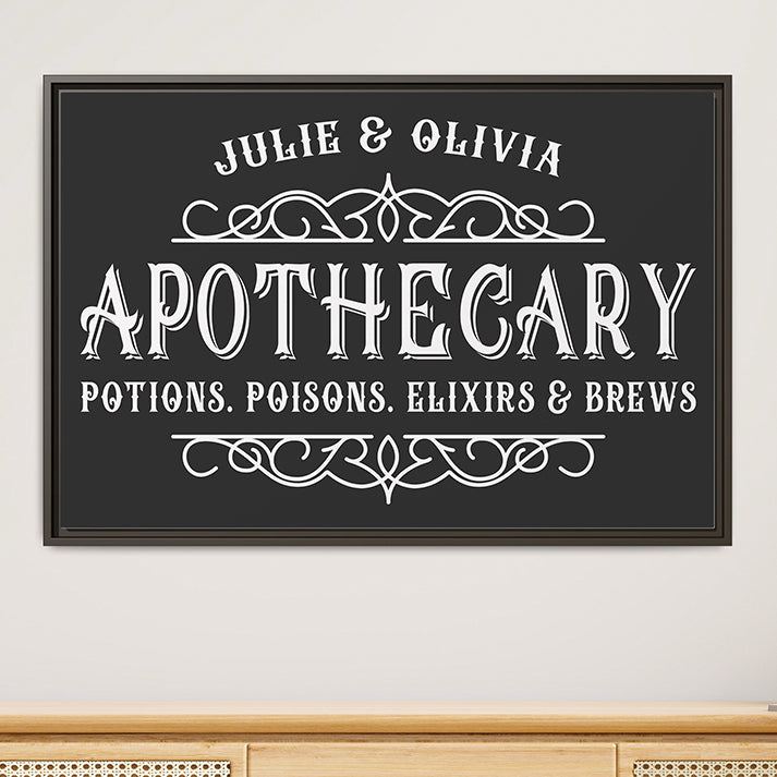 Personalized Halloween Apothecary Sign – Vintage Witchy Decor, Potion Clipart, Mystical Brews, Wiccan Wall Art, Gothic Halloween Printables for Cricut, Witchcraft Gifts & Dark Academia Aesthetic