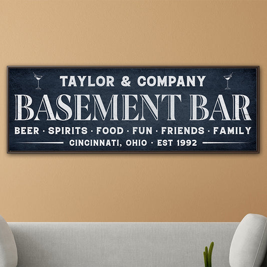 Personalized Bar Sign | Custom Wooden Signs for Basement Bars, Man Caves, Pub Decor & Home Bar Wall Art | Rustic Home Decor Gifts, Personalized Wooden Signs for Guy Gifts & Cabin, Pub, and Home Bar Spaces