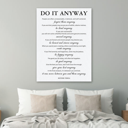 Personalized Bedroom Quote Wall Art - Inspirational & Gratitude Quote Wall Art – Daily Affirmation Canvas for Bedroom, Dorm, Office, Therapy, and School Decor
