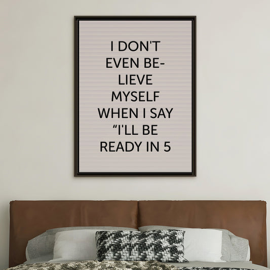 Custom Bedroom Quote Wall Art - Personalized Bedroom Quote Wall Art - Funny Quote Wall Art - Quirky Bedroom & Dressing Room Decor - Trendy Typography Canvas - Gift for Her