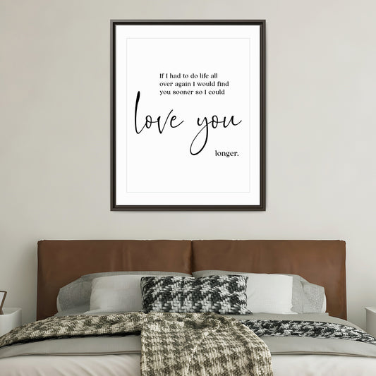 Personalized Bedroom Quote Wall Art - Custom Romantic Bedroom Quote Wall Art - Love Wall Art - Wedding & Newlywed Gift