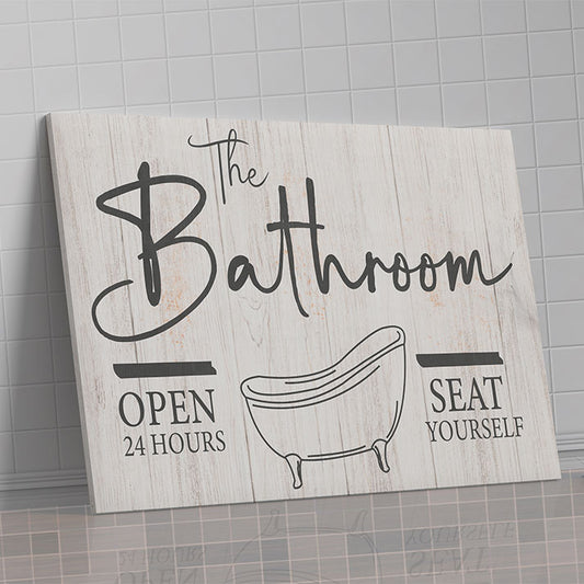 Personalized Bathroom Sign - Funny & Vintage Bathroom Wall Art | Restroom & Toilet Decor | Retro, Girly, Preppy & Whimsical Signs | Custom Wedding & Monogram Bathroom Templates