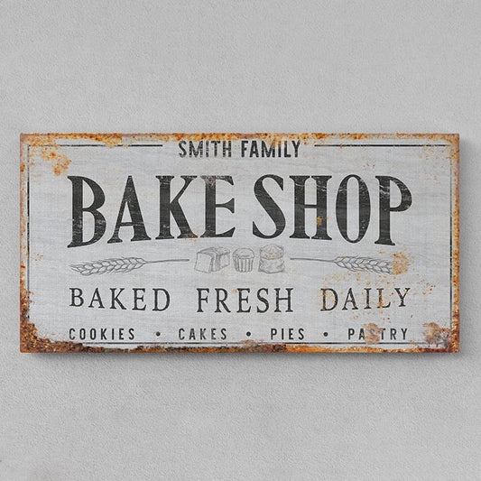 Personalized Bakery Sign – Custom Fresh Baked Goods Bakery Sign – Rustic Baked Good Sign - Vintage Style Bread, Pies & Cakes Shop Sign