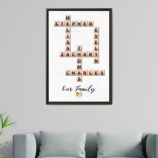 Personalized Family Scrabble Name Sign - Custom Family Name Signs Scrabble - Unique Family Name Sign Wall Decor - Thoughtful Gift
