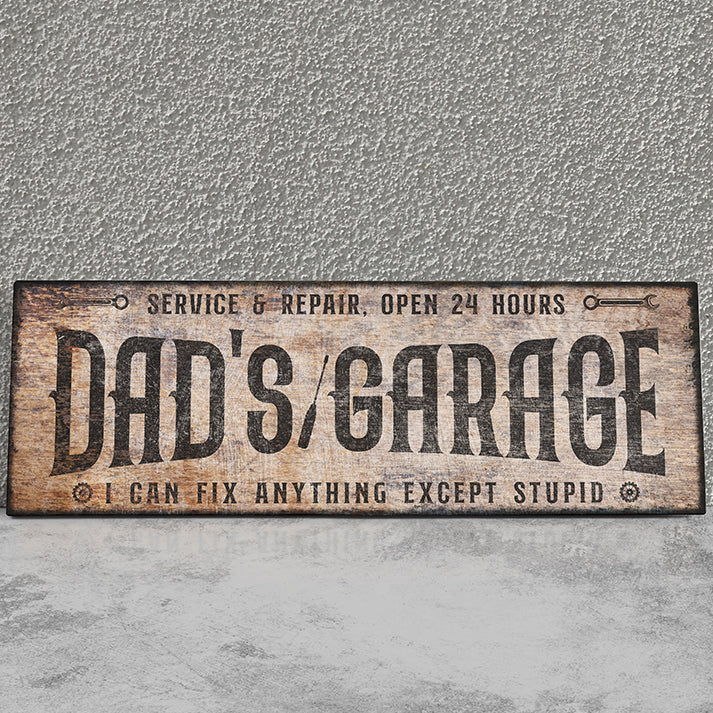 Custom Personalized Garage Sign - Rustic Motorcycle Sign, Custom Workshop Wall Art, Personalized Gift for Dad, Grandpa, Mechanic, and Housewarming