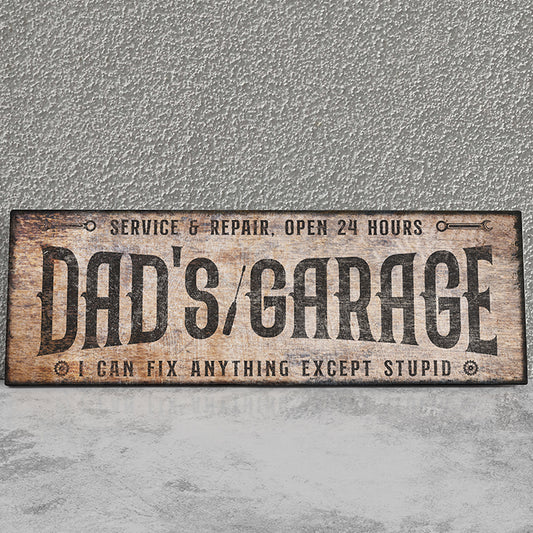 Custom Personalized Garage Sign - Rustic Motorcycle Sign, Custom Workshop Wall Art, Personalized Gift for Dad, Grandpa, Mechanic, and Housewarming