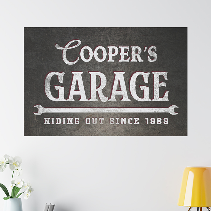 Personalized Vintage Man Cave Sign - Custom Garage Plaque for Dad, Father's Day Gift, Antique 1950s Style Wall Art, Shed Decor, Personalized Workshop Sign, Unique Gifts for Men, Garage & Man Cave Decor