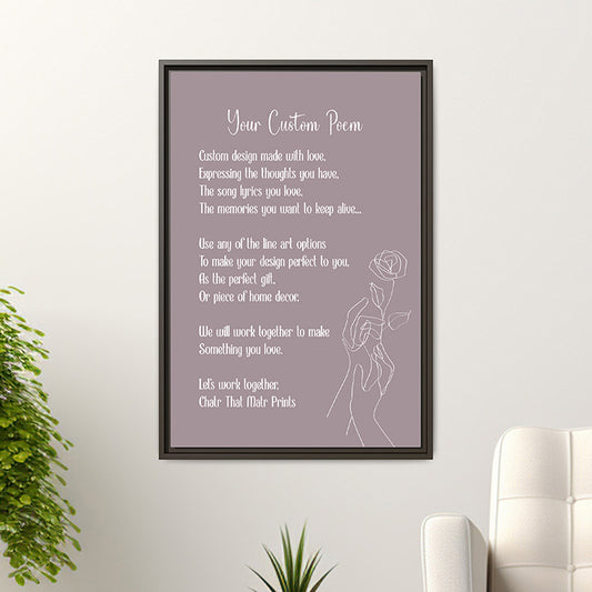 Personalized Home Quotes Signs - Custom Quote Wall Art, Custom Poem or Song Lyrics Poster, Typography Print, Custom Text Decor Gift for Her & Him, Birthday, Housewarming, Dorm, or Mother’s Day Gift